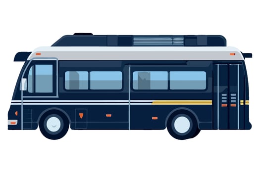 A bus is shown on a white background vector