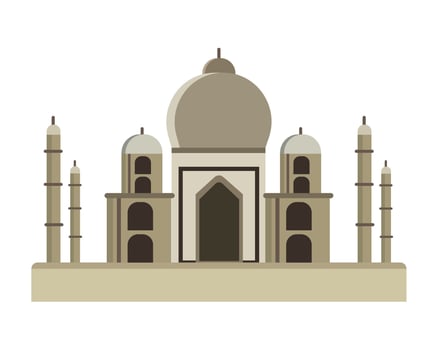 Taj mahal icon illustration vector