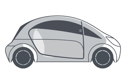A small car on a white background vector