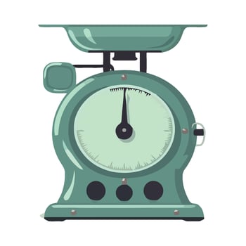 An illustration of a kitchen scale vector