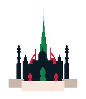 The uae is a country in the middle east vector