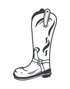 A cowboy boot on a white background vector