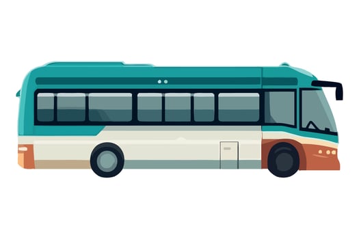A flat illustration of a bus on a white background vector