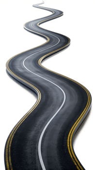 asphalt road, The winding curves isolated on transparent background png