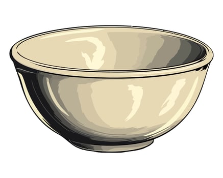 A bowl with a white background vector