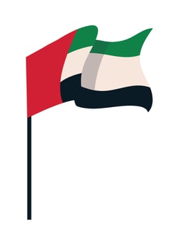 United arab emirates flag, united arab emirates flag illustration vector