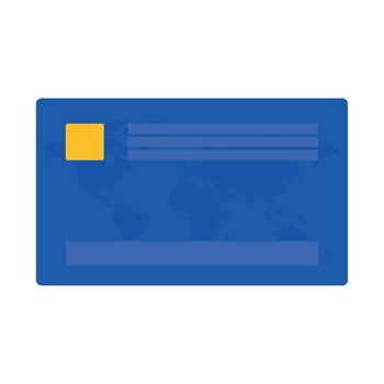 A blue credit card with a yellow stripe vector