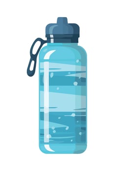 Water bottle with blue lid illustration vector