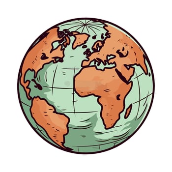 Earth globe illustration vector
