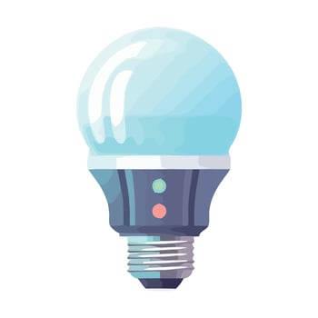 A light bulb with a blue light inside vector