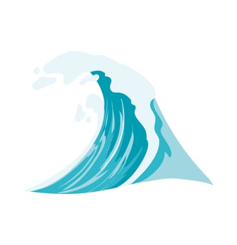 A blue wave with a white background vector