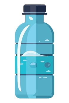 Water bottle with water isolated on white background vector