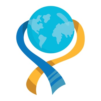 The logo for the world peace day vector