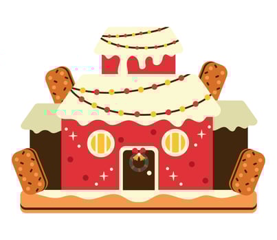 Christmas gingerbread house vector