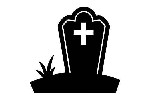 a black tombstone cutouts png