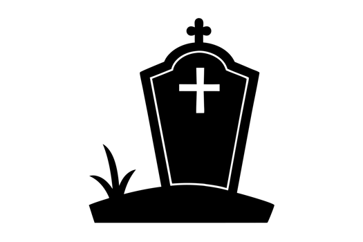 a black single tombstone cutouts png