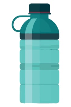 Water bottle with lid vector