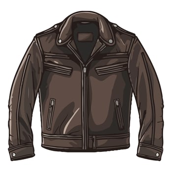 An illustration of a leather jacket vector