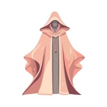 A pink robe with hood and hooded cape vector