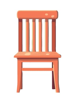 Wooden chair illustration on a white background vector