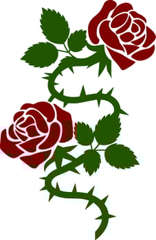 Gothic Rose Vine vector