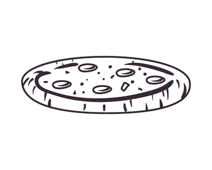 Pizza illustration isolated on white background vector