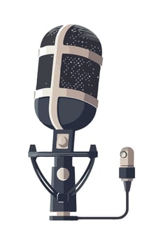 Microphone and microphone icon illustration vector