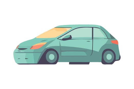 A cartoon car on a white background vector