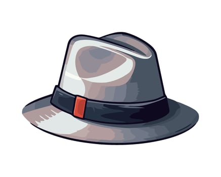 A hat with a red band on it vector