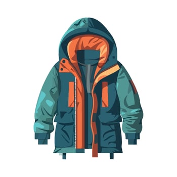 An illustration of a jacket with a hood vector