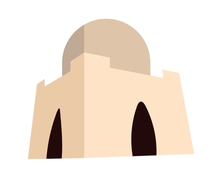 An illustration of a building with a dome vector