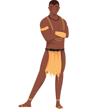 An african man in a traditional costume png