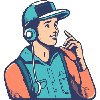 A man wearing headphones and holding a phone png