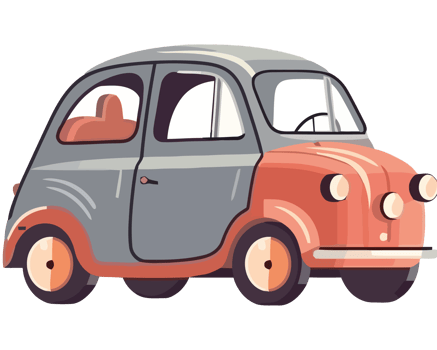 An old car with a red and gray color scheme png