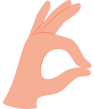 Ok hand gesture clipart png