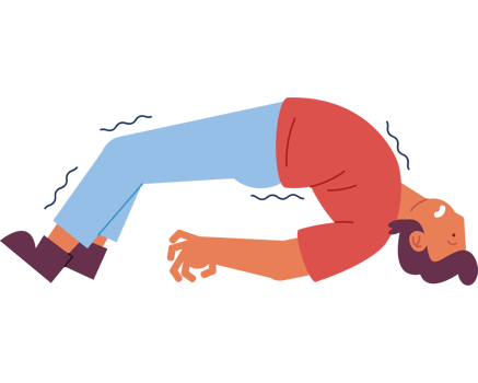 Man doing a handstand on his back png