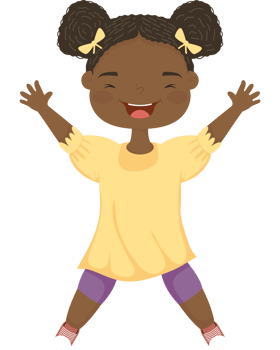 An image of a little girl jumping png