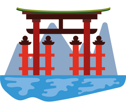 Japanese torii gate icon png