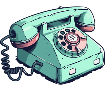 An old fashioned telephone on a black background png