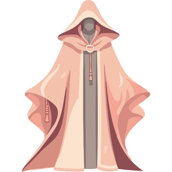 A pink robe with hood and hood png