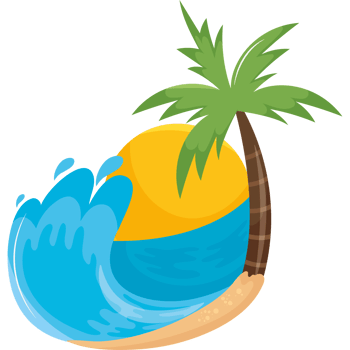 Tropical beach clipart png
