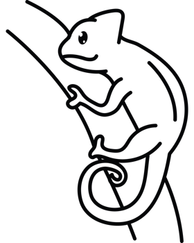 A chameleon is sitting on a branch png