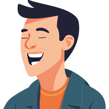 A man with his eyes closed and a smile png