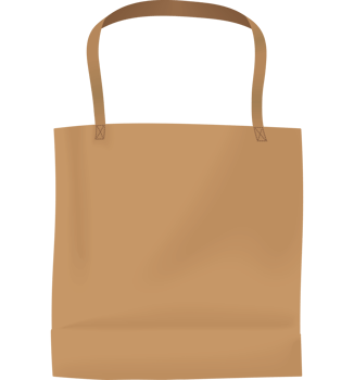 A brown paper bag on a black background png