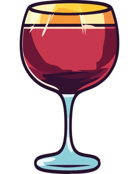 A glass of red wine on a black background png