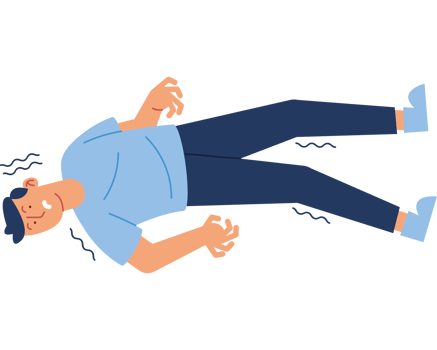Man lying on the floor with his head on the floor png