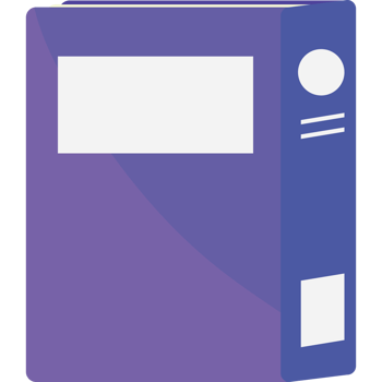 A purple file folder with a white border png