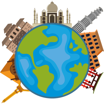 Travel around the world png