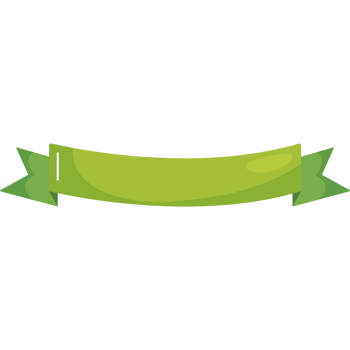 Green ribbon icon on black background png