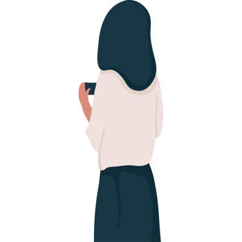 A woman in a hijab is standing and holding a phone png